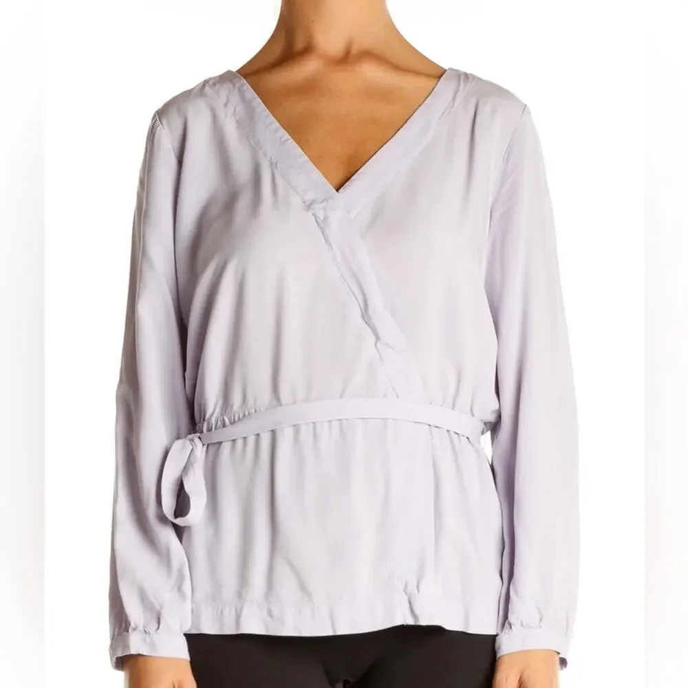 NEW J. Crew Mercantile Lavender Wrap Top Blouse 8 - Picture 1 of 6